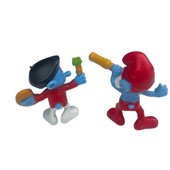 2 Smurfs - Peyo 2011 Papa & Painter - Picture 2 of 8